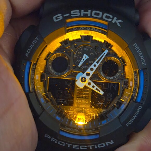 Casio G Shock Black and blue Matte NWOT condition DIgital and analog - Picture 9 of 10